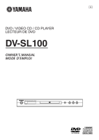 Yamaha DVSL-100 - Owners Manual 